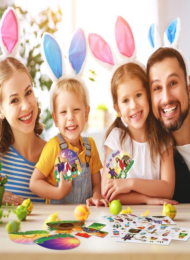 Outus 72 Sheets Make an Easter Sticker He Lives Scenes Craft Kit Resurrection Stickers Jesus Cross He is Risen Scene Sunday Craft for Party Game Easter Art DIY Project Supplies - Image 5